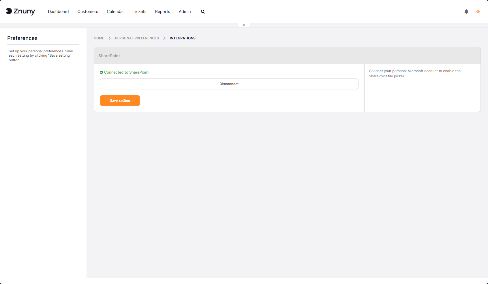 Personal SharePoint Preferences